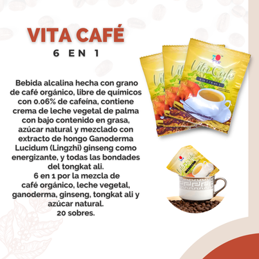 Café adicionado con Ganoderma, Gingseng y Tongkat Ali
